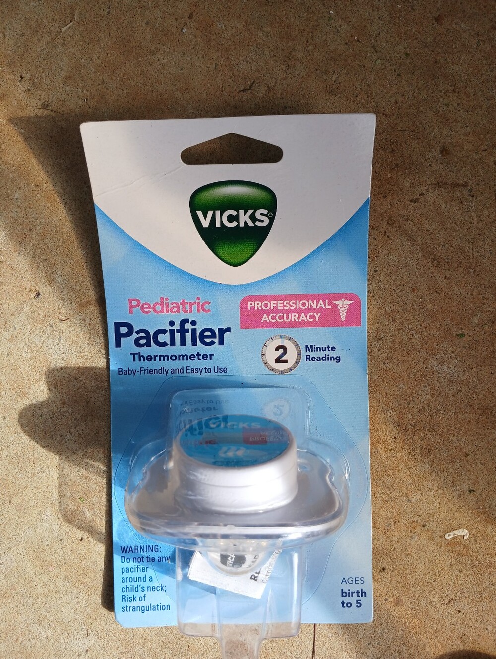 Vicks Pediatric Pacifier Thermometer - White/Blue